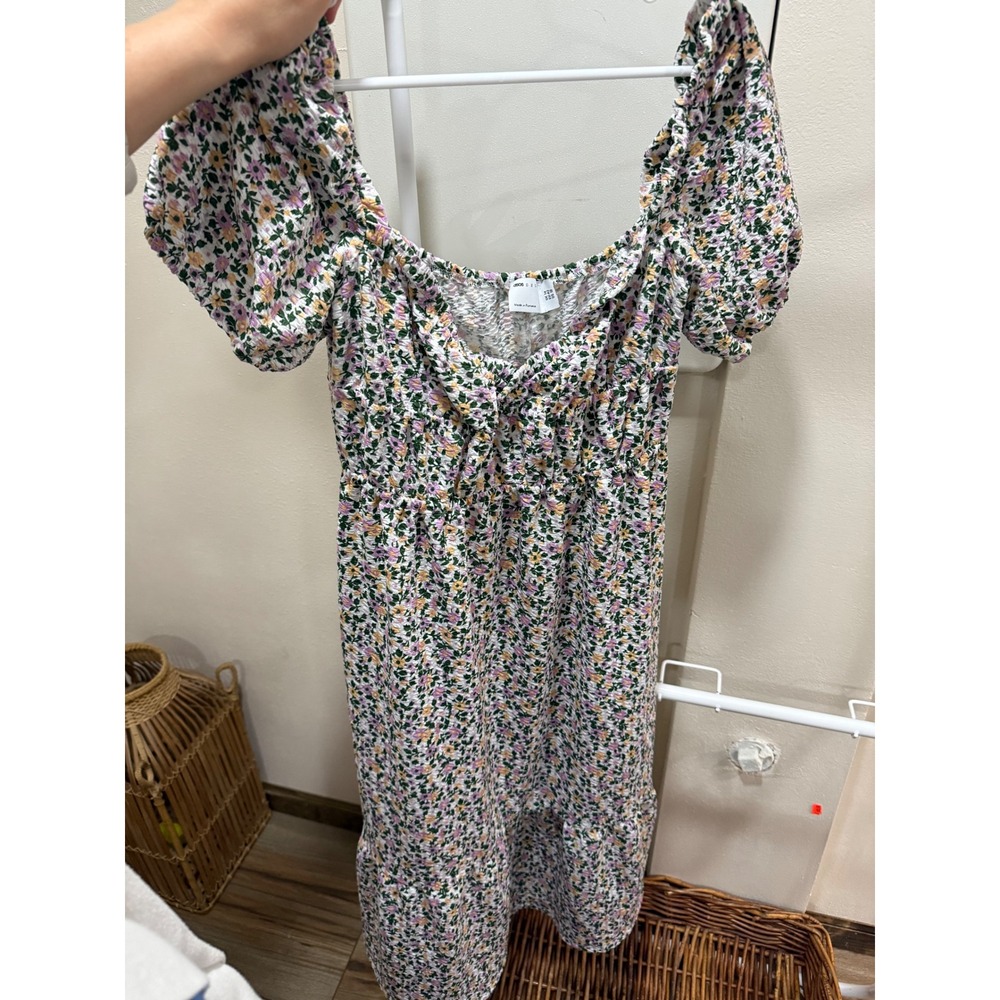 ASOS‎ Floral Cottagecore Romantic Fairy Garden Midi Dress Size 10